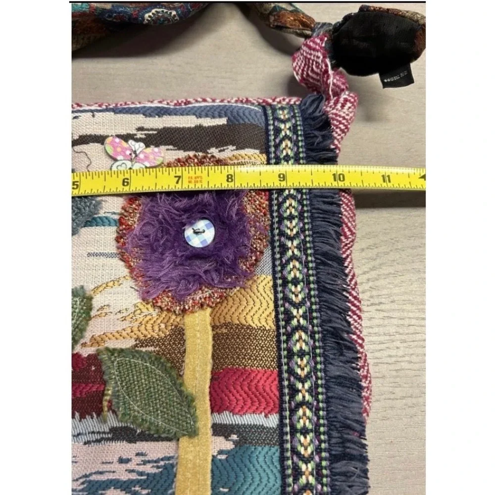 Funky Mae Handmade Boho Tapestry Bag OOAK Crossbody Scarf Strap Made in Italy